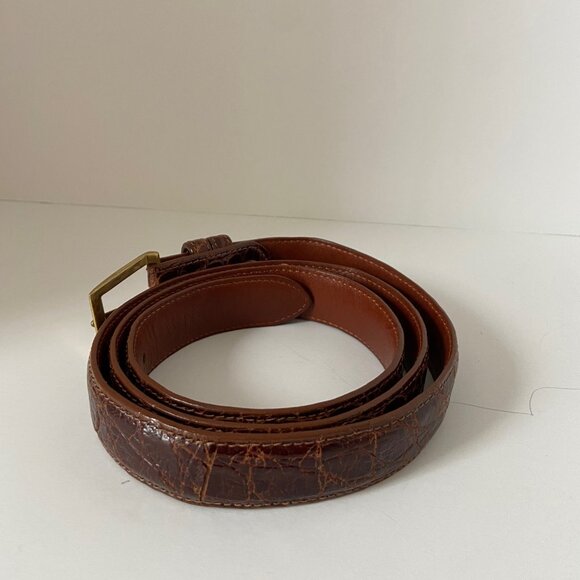 Barneys New York Mens Crocodile Belt - Picture 2 of 4